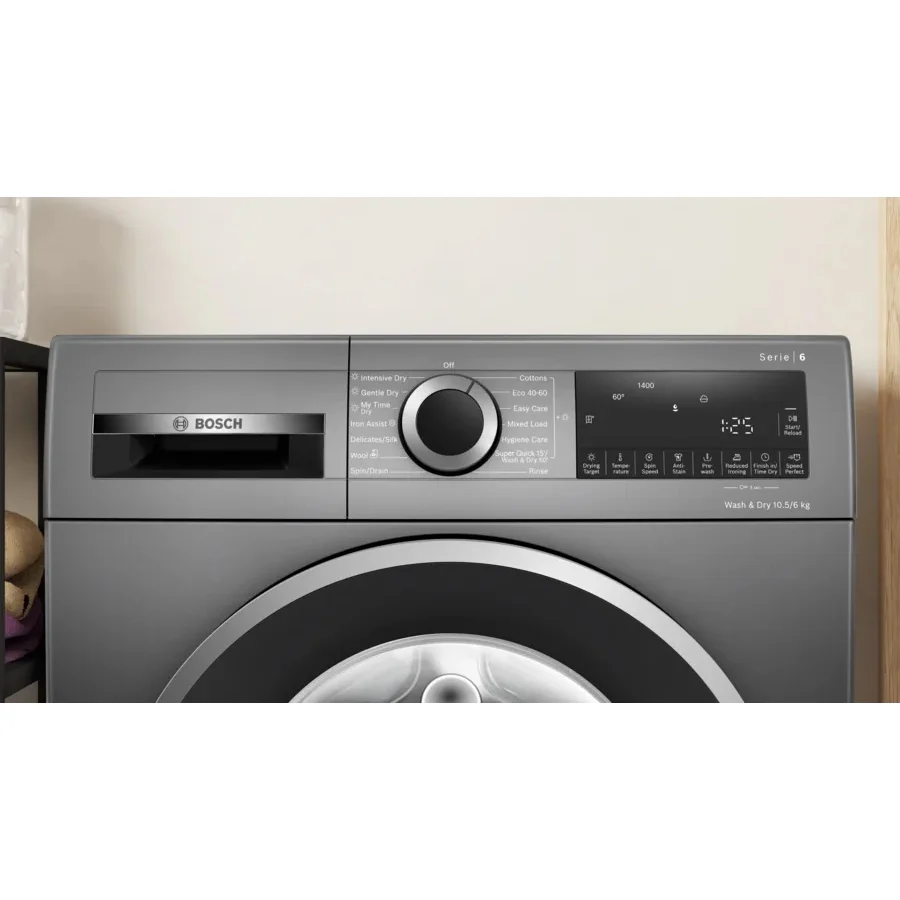 2026 Bosch WNG254R1GB Series 6 Freestanding Washer Dryer 10.5+6kg 1400 Spin Graphite
