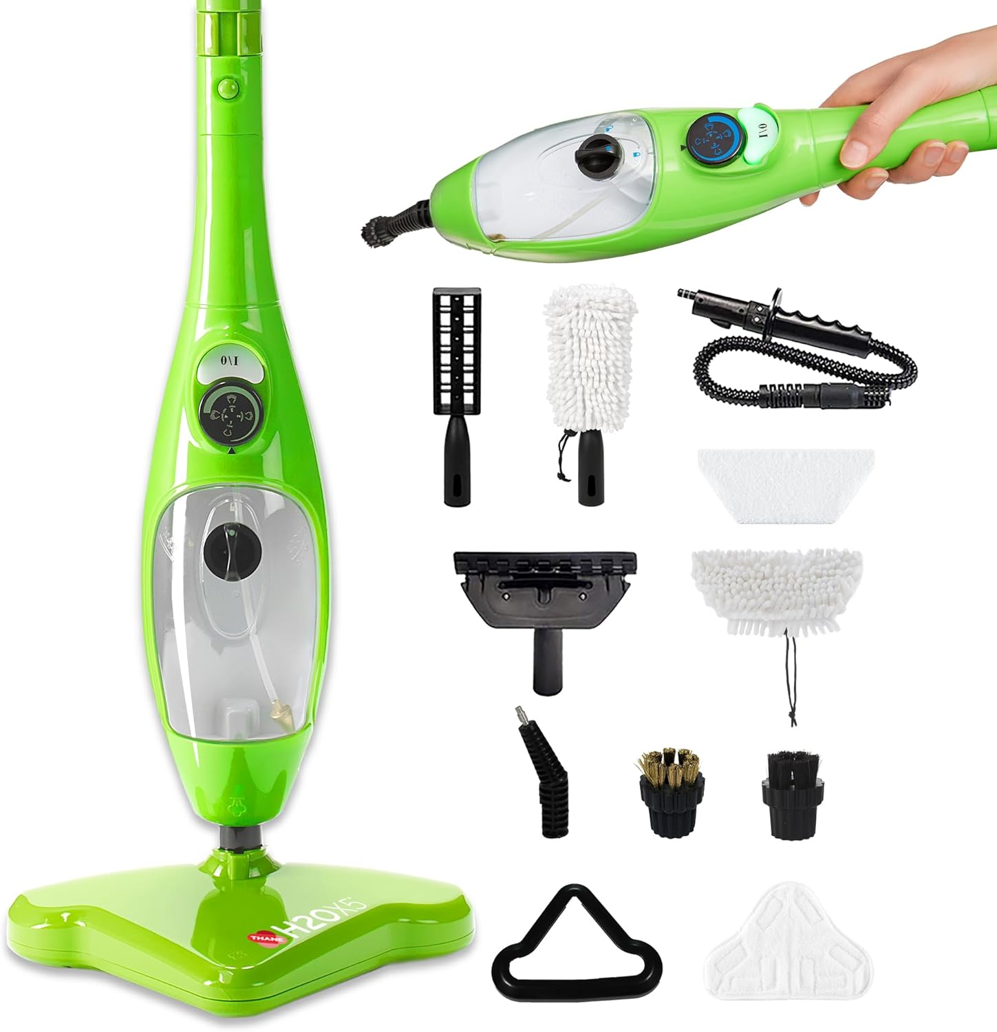 2026 H2O MOP® X5 Steam Mop and Handheld Steam Cleaner For Cleaning Hardwood and Kitchen Tile Floors  Grout Cleaner  Upholstery Cleaner and Carpets