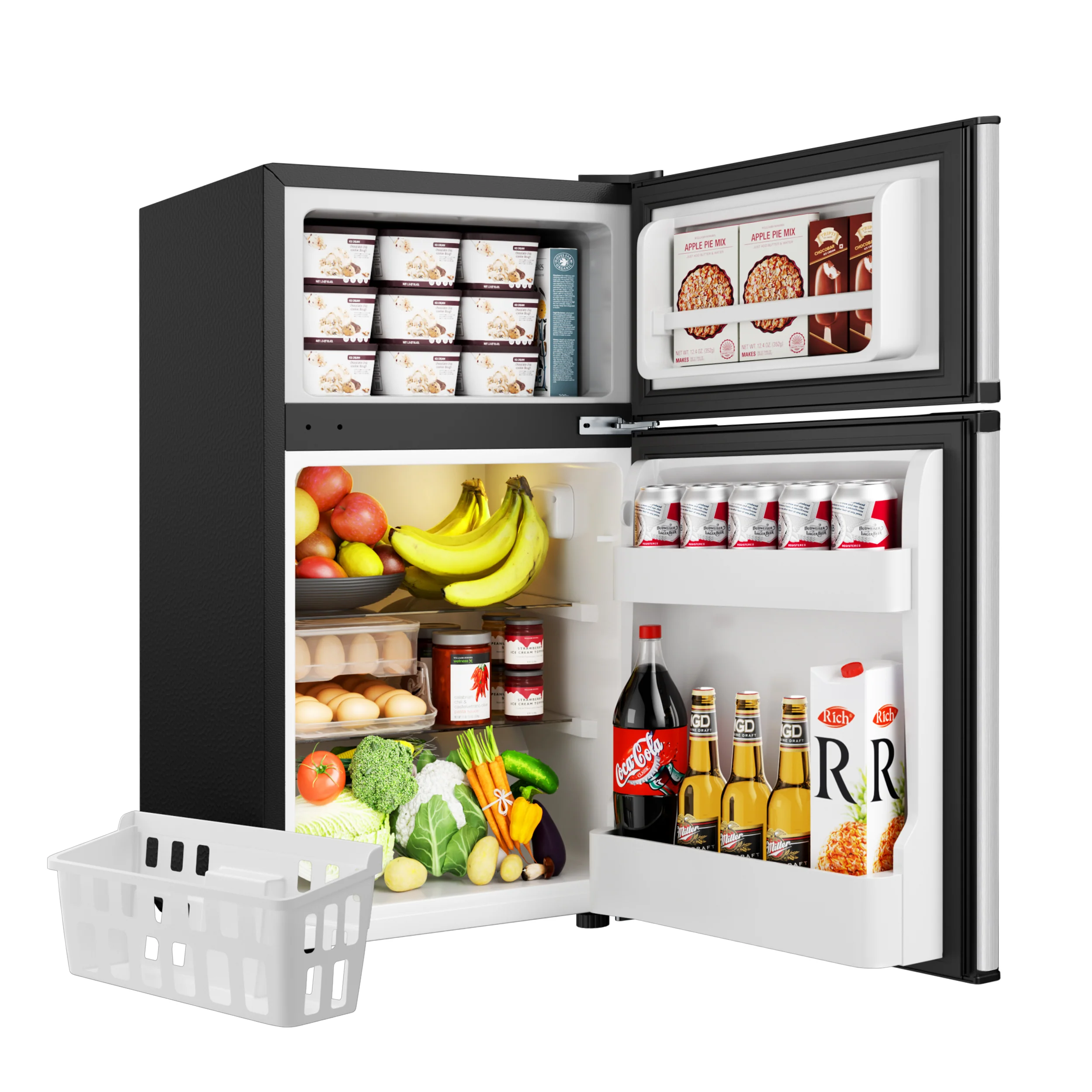 2026 EUHOMY 3.2 Cu.Ft Built in & Free Standing Mini Fridge