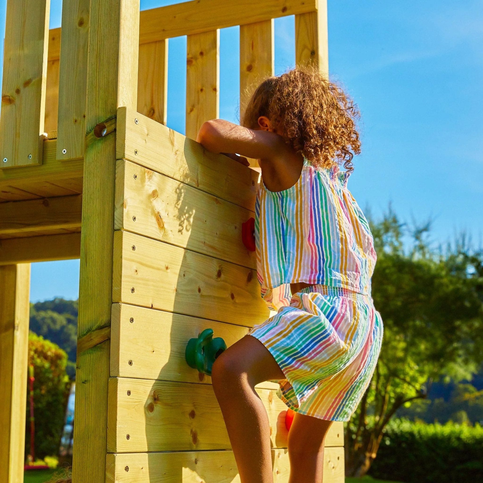 TP Skywood Wooden Tower Climbing Frame with Ripple Slide - FSC® certified