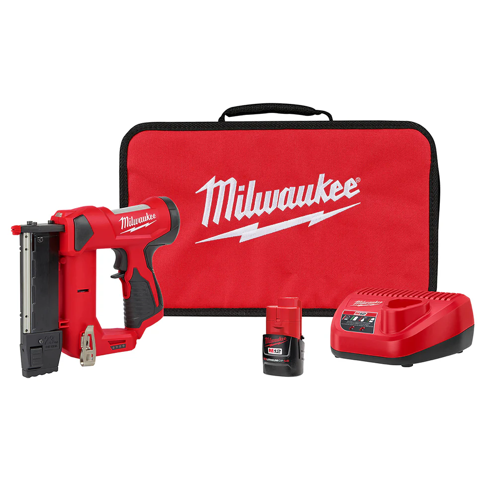 2026 Milwaukee 2540-21 M12 12V 23 Gauge Lightweight Compact Cordless Pin Nailer Kit