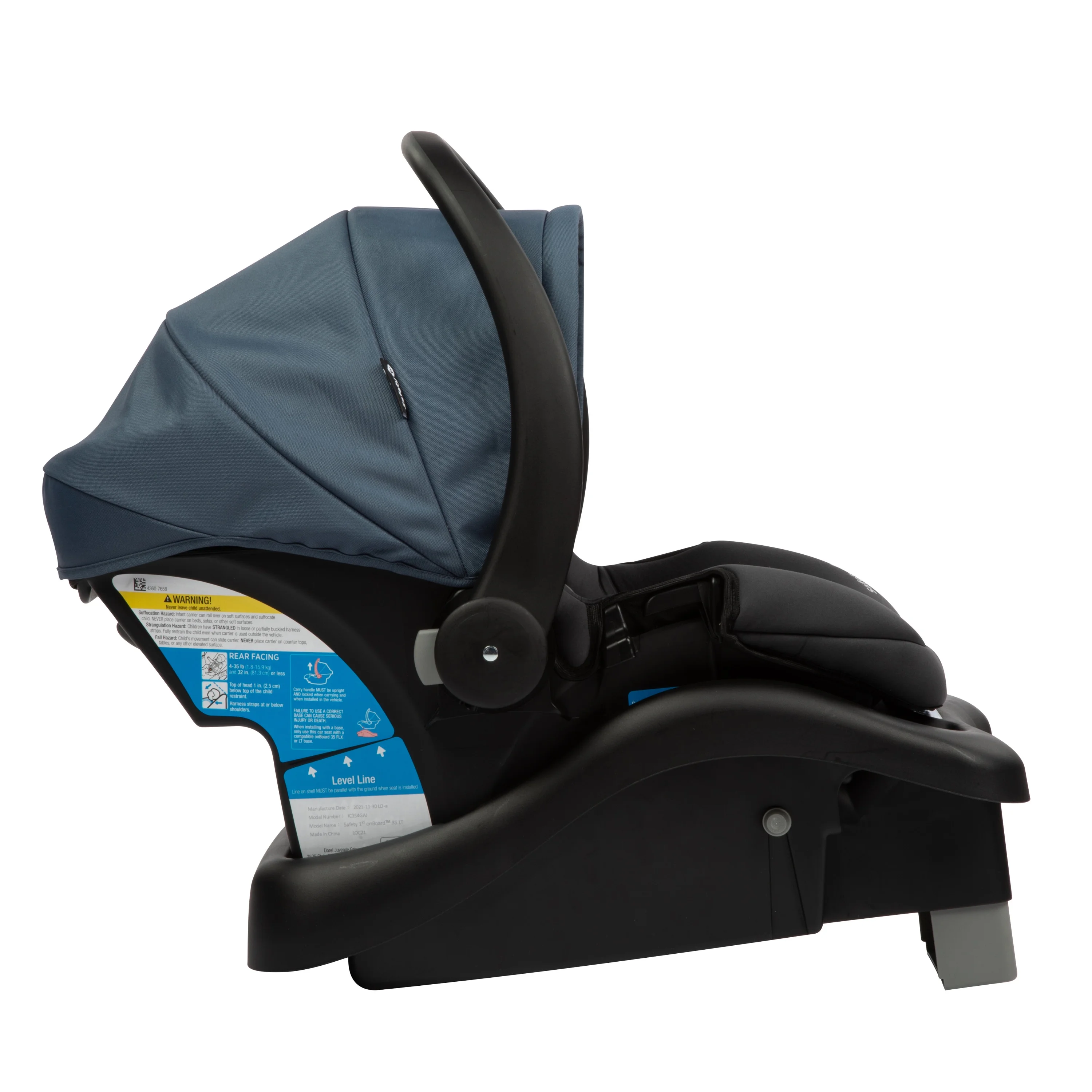 2026 Safety 1st Grow and Go Sprint Modular Travel System Stroller with Rear-Facing Infant Car Seat, Bluestone