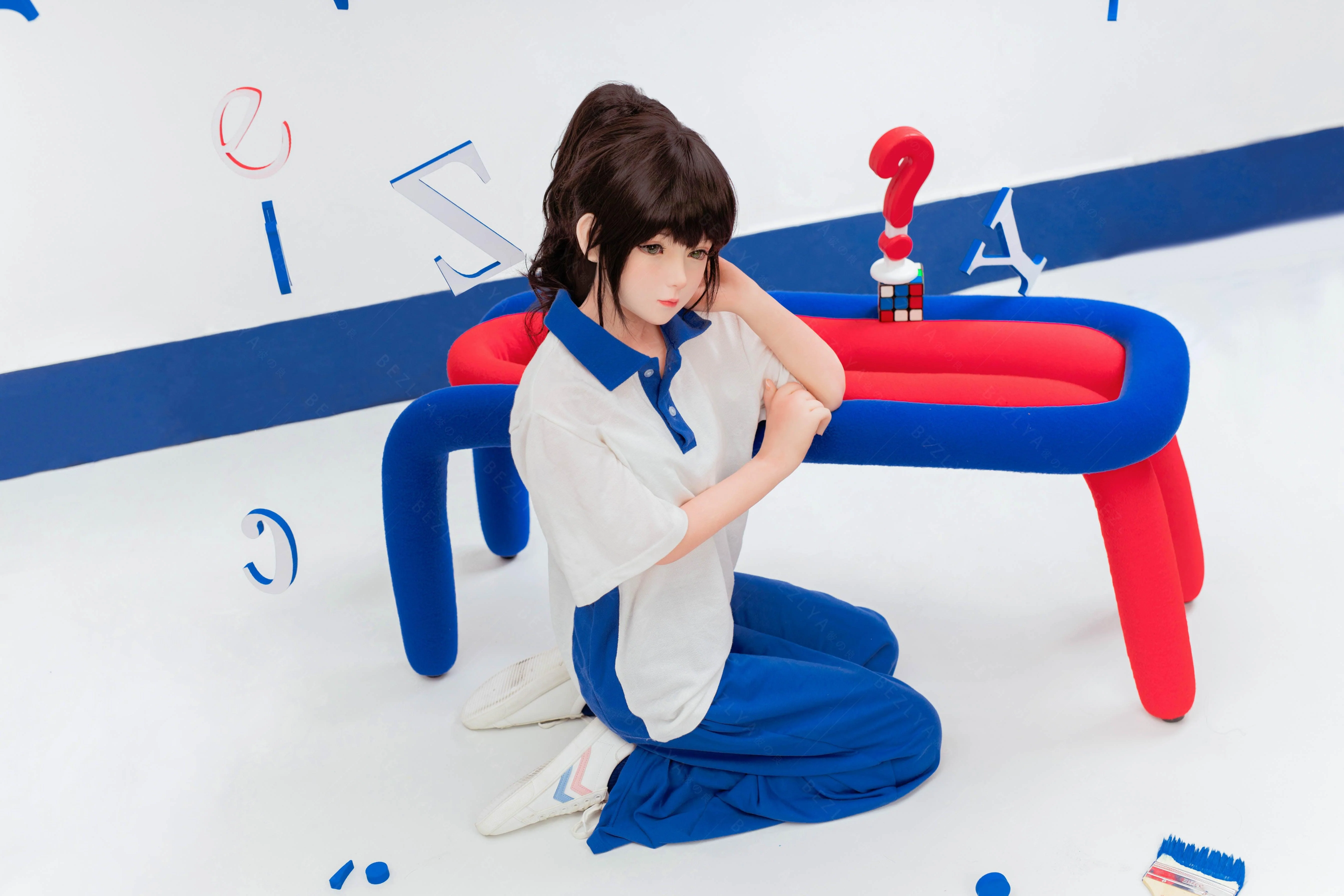 sex doll RCBezlya - Jasmine - 138cm/4ft6.25 - 2.0 AA-cup - Silicone Head + TPE Body Sex Doll - R C