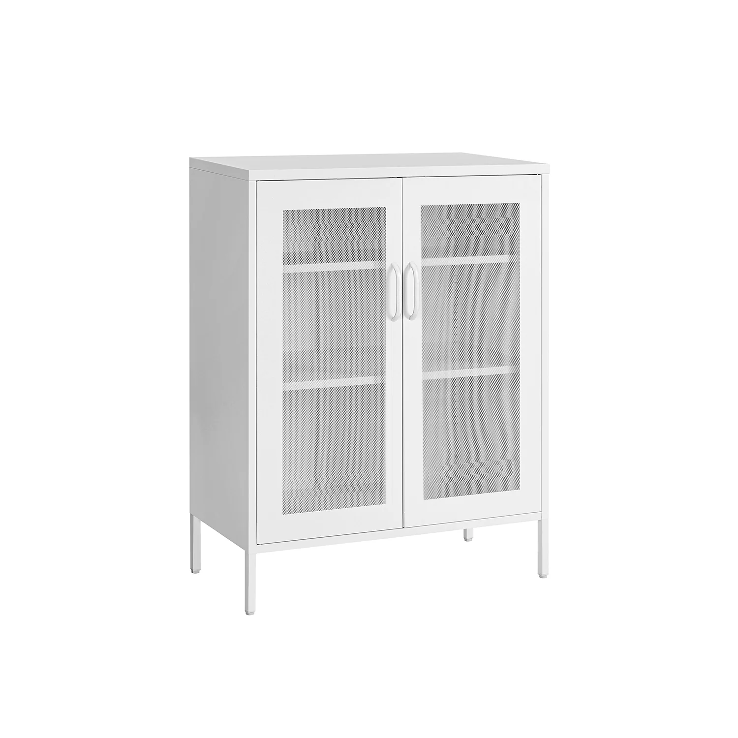 Metal Storage Cabinet with Mesh Doors