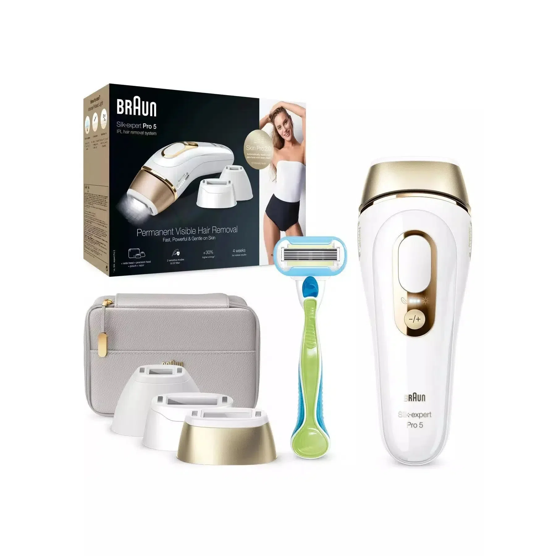 Braun Silk-expert Pro 5 PL5257 IPL Hair Removal System with precision cap & wider cap