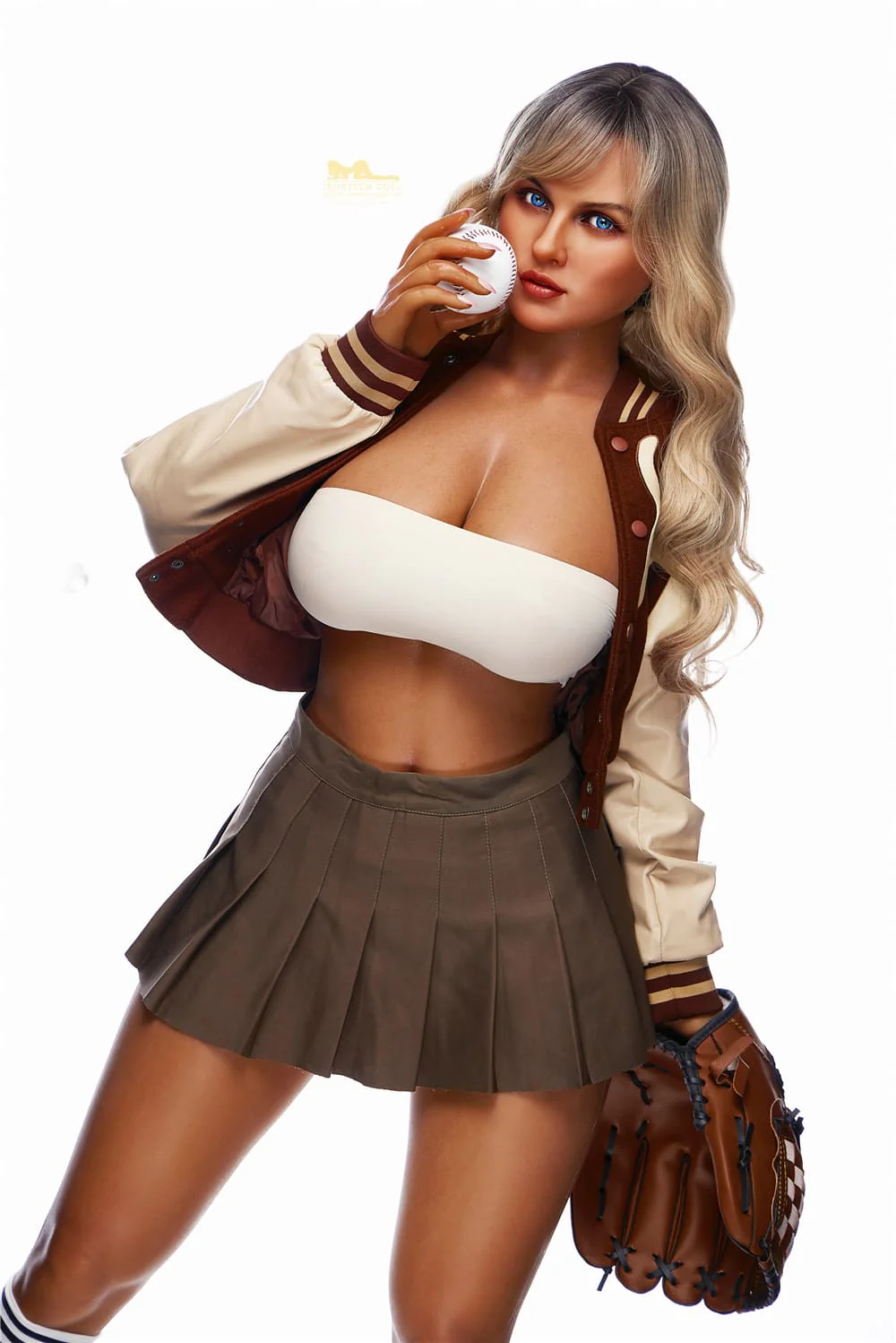 sex doll RC5ft5 / 165cm Play Baseball Fitness Silicone Blonde Sex Doll - Irontech Doll Hazel - R C