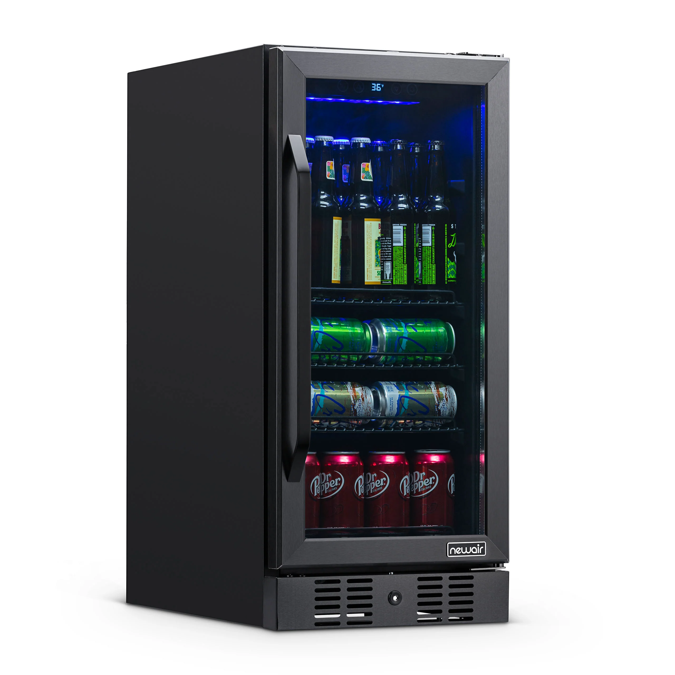 2026 Newair® 96-Can Built-In Black Beverage Fridge - 15