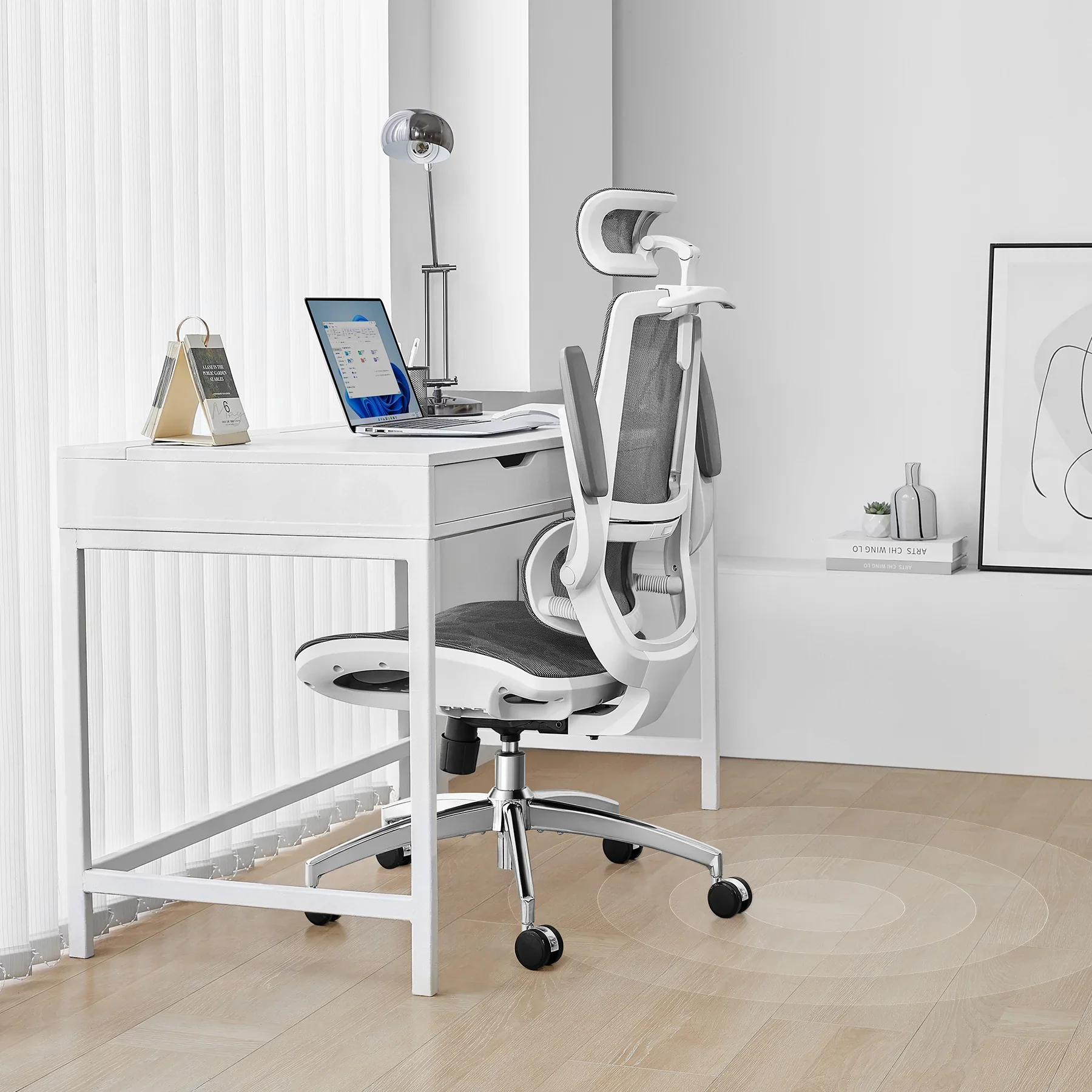 2026 Sihoo M59AS Ergonomic Office Chair with Dual-Section Backrest & 3D Flip-up Armrests