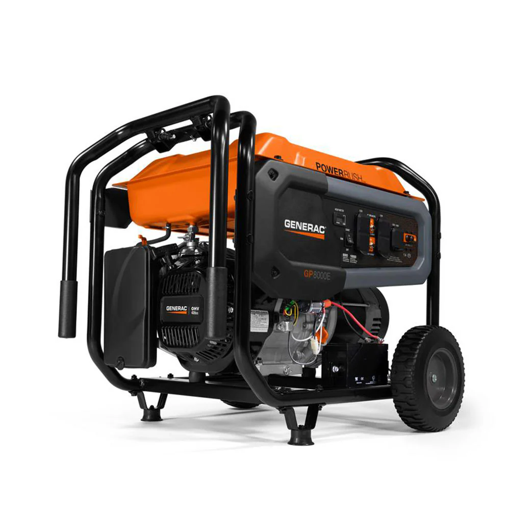 2026 Generac 7676 8000W 120/240V GP8000E Gasoline Powered Portable Generator