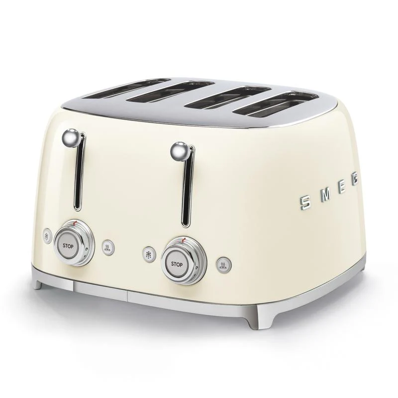 2026 SMEG TSF03CRUK Four Slice Toaster in Cream