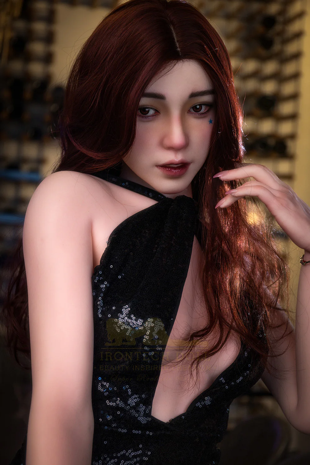 sex doll RC163cm / 5ft4 B-cup Red Hair Sexy Cheongsam Silicone Sex Doll - Irontech Doll: Lexi - R C