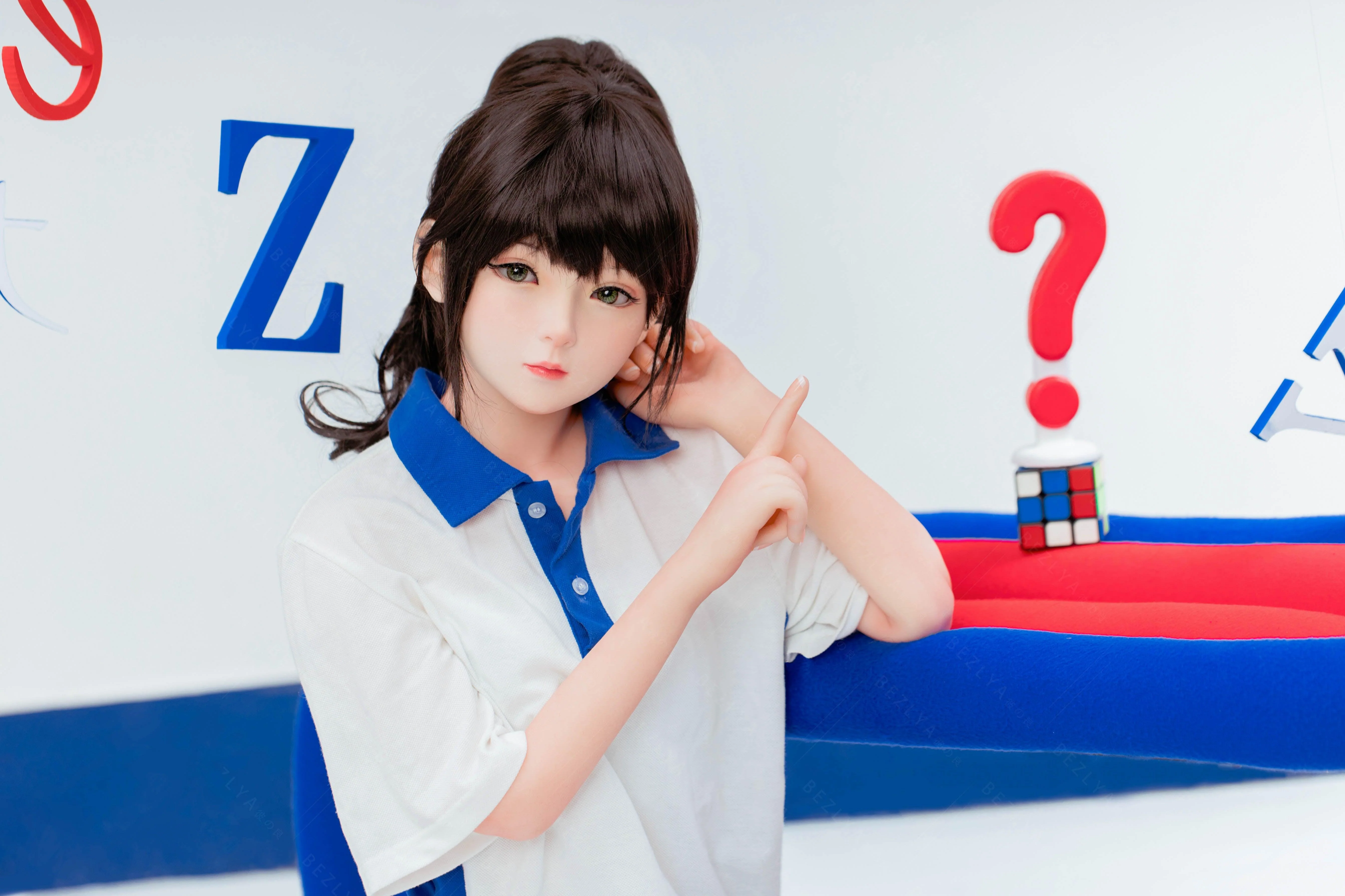 sex doll RCBezlya - Jasmine - 138cm/4ft6.25 - 2.0 AA-cup - Silicone Head + TPE Body Sex Doll - R C