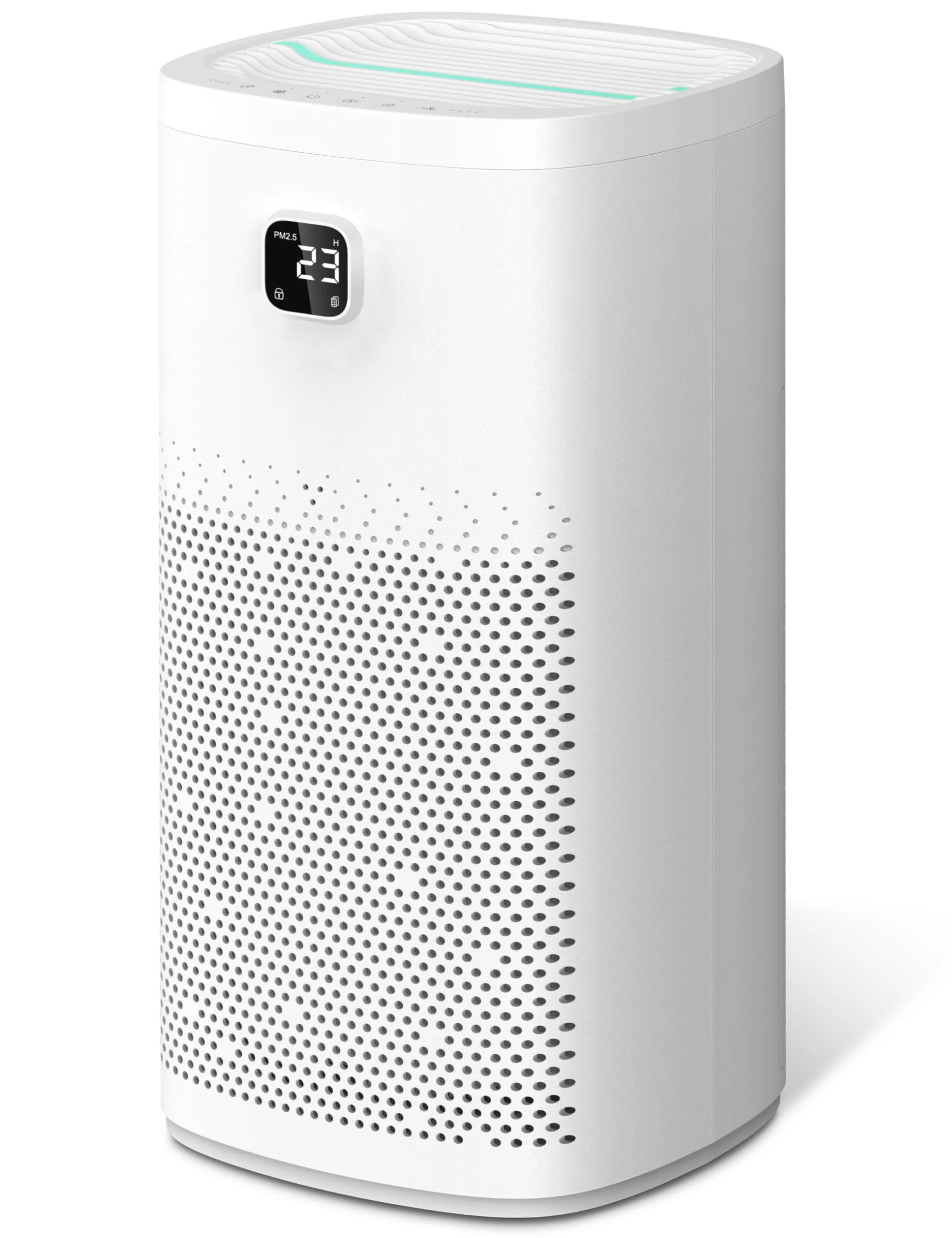 Large Room Air Purifier – 1570ft² Coverage, H13 HEPA Filter with Air Quality Monitor, Quiet 23dB, Pet Hair & Odor Eliminator