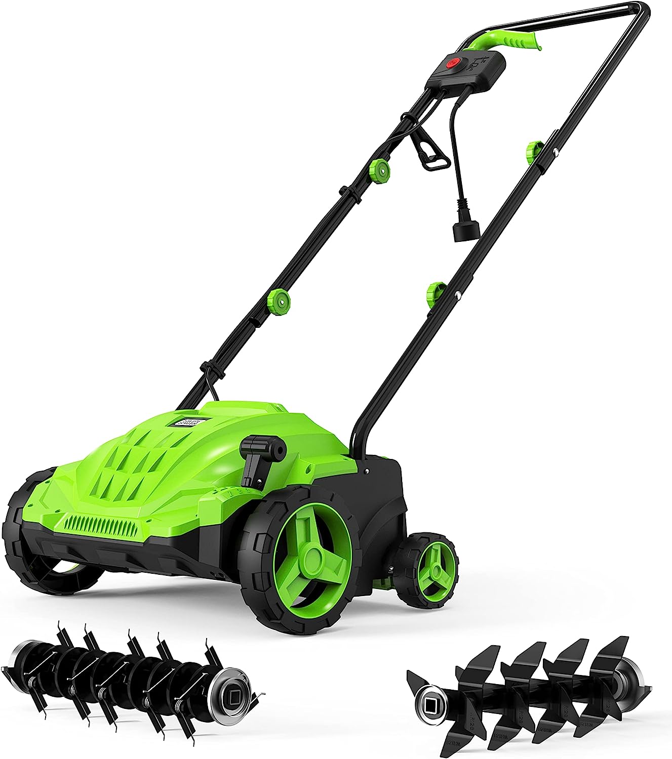 2026 SWIPESMITH 13-Inch 12 Amp Electric Dethatcher Scarifier with Foldable Handle, 2-in-1 Lawn Dethatcher