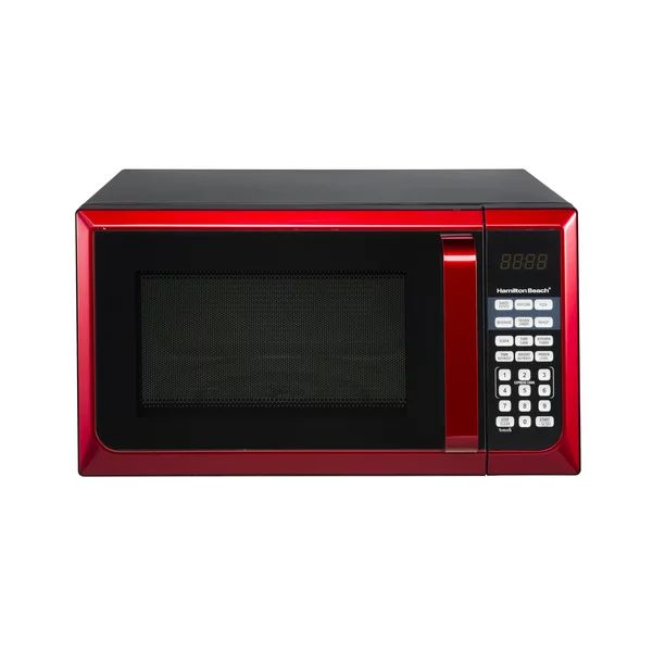 2026 Hamilton Beach Stainless Steel 0.9 Cu. ft. Red Microwave Oven, Red Stainless Steel