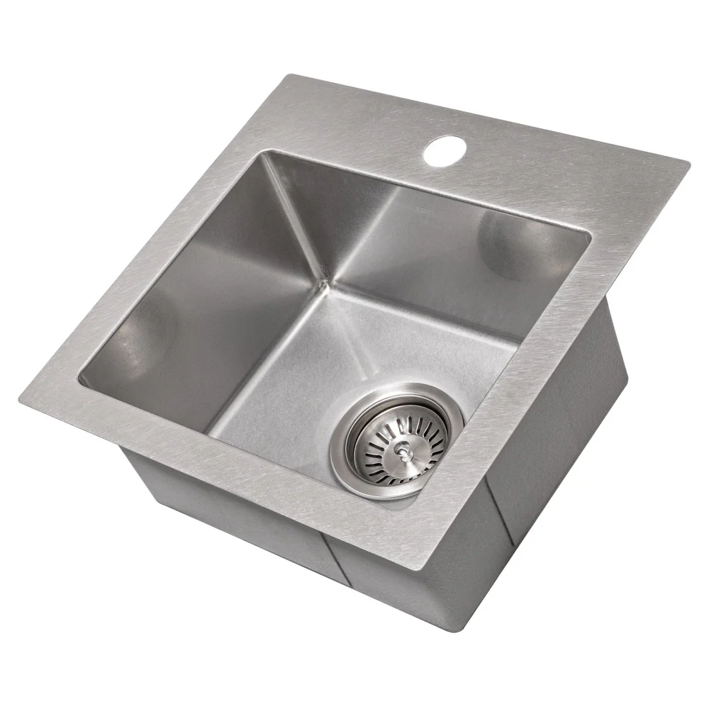 ZLINE 15 in. Donner Topmount Single Bowl Satin Stainless Steel Bar Kitchen Sink (STS-15S)