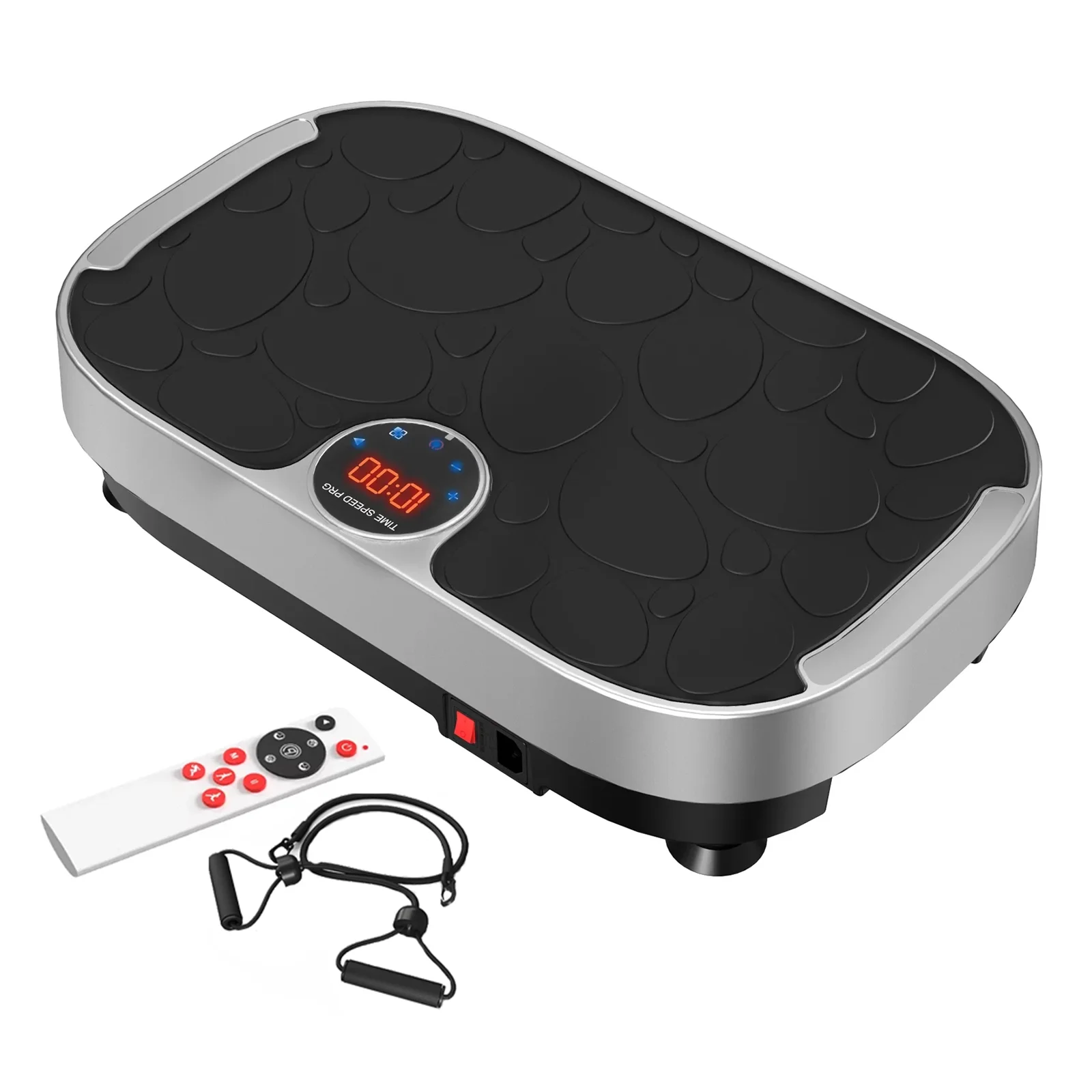 2026 Vibration Plate Power Vibrate Fitness Platform Exercise Machine for Lymphatic Drainage Weight Loss Fat Burner with Loop Bands Remote Control RELIFE REBUILD YOUR LIFE