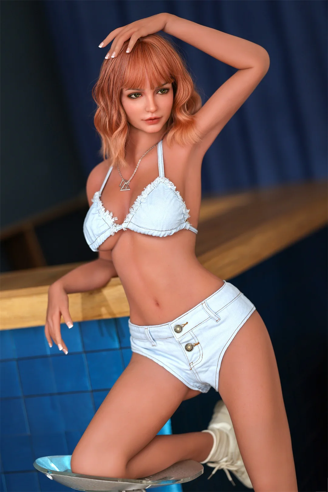 sex doll RC5ft5 / 166cm Movable Jaw Silicone Slim Sex Doll - Orange In丨Sibyl - R C