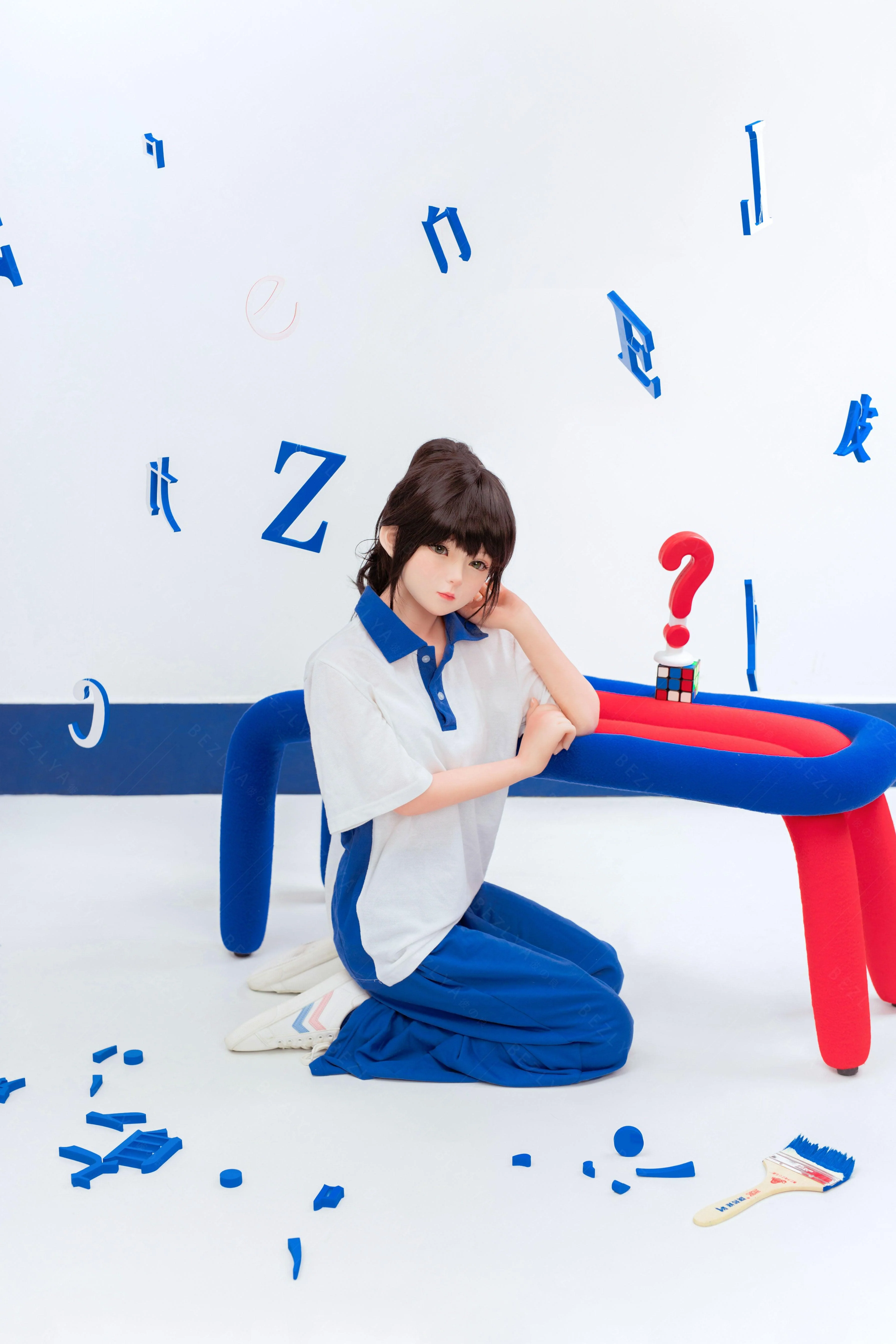 sex doll RCBezlya - Jasmine - 138cm/4ft6.25 - 2.0 AA-cup - Silicone Head + TPE Body Sex Doll - R C