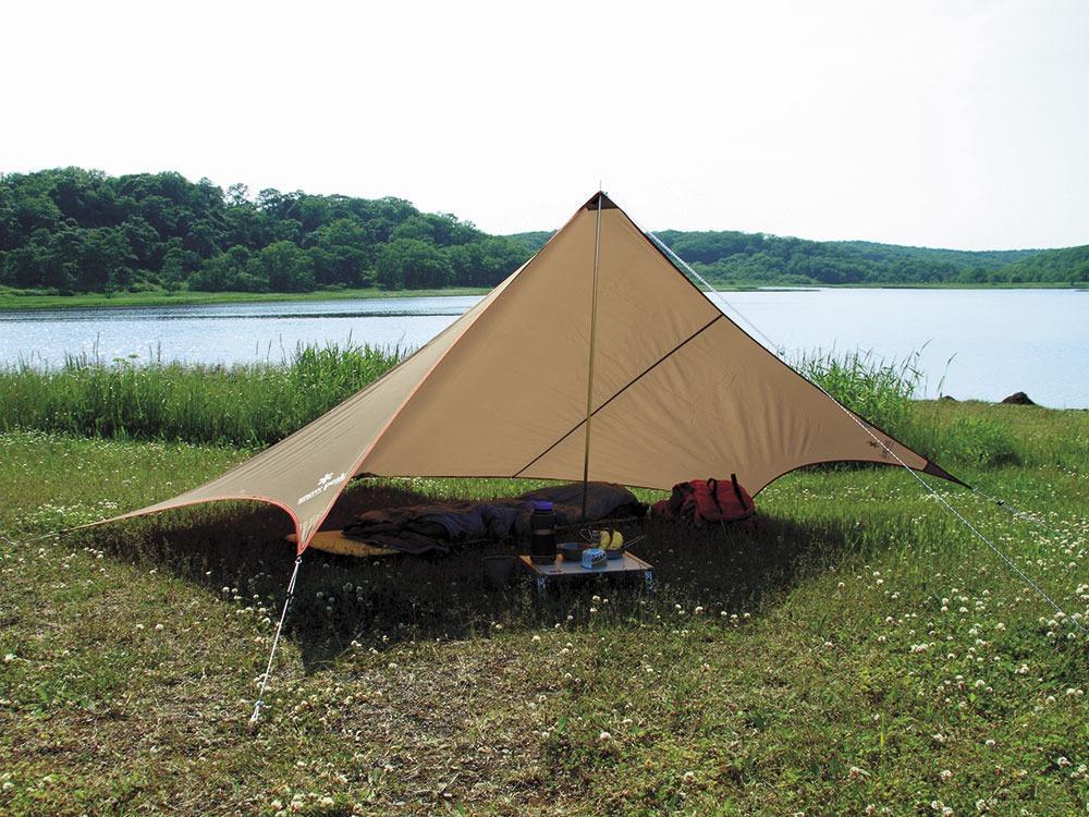 Penta Tarp – Easy Setup with Paddle Pole, Perfect for River Camping