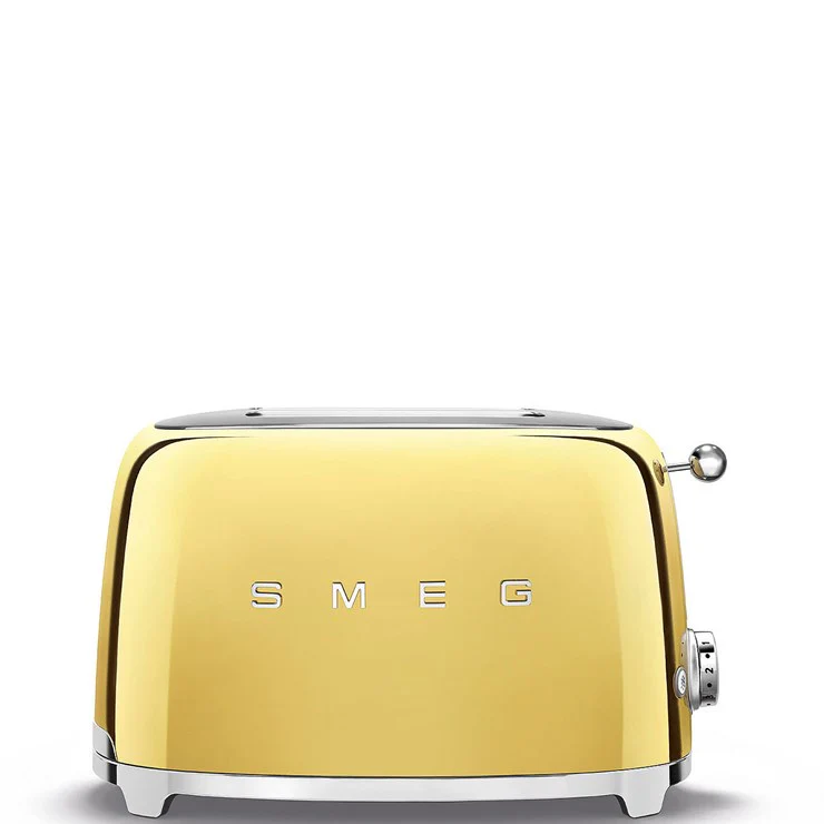 2026 SMEG TSF01GOUK 50s Retro Style 2 Slice Toaster Gold