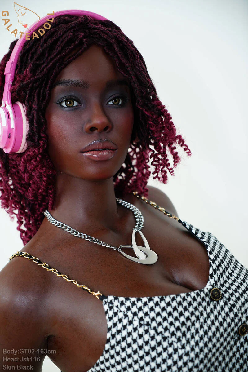 sex doll RC5.3ft/163cm New Full Silicone Black SexDolls - Myla - R C