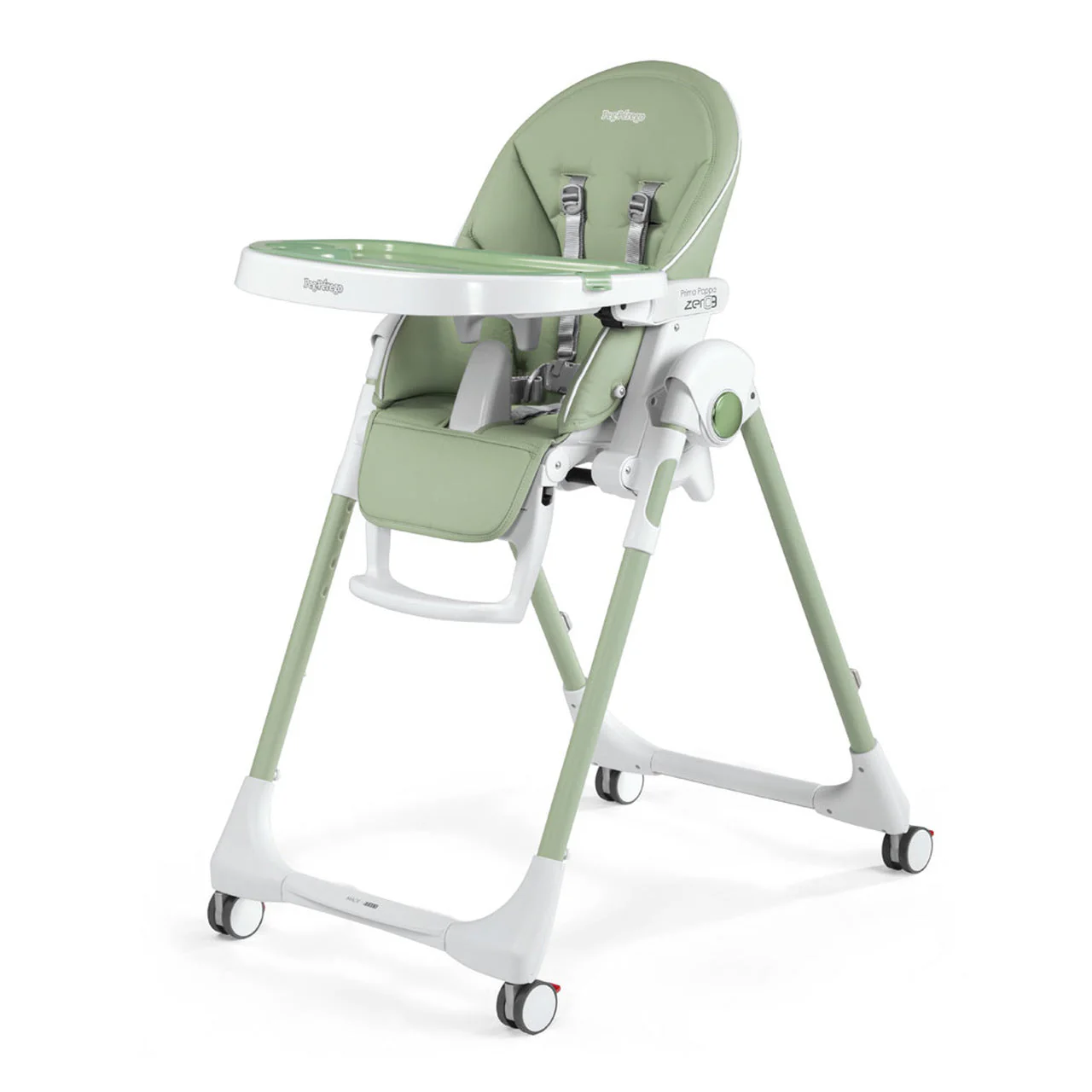 2026 Peg Perego Prima Pappa Zero 3 High Chair – Ultra-Light, Fully Reclining Seat, Compact Fold, Model for Newborn to Toddler