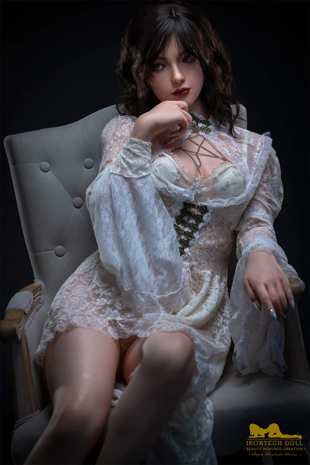 sex doll RC5ft4 / 163cm Wavy Short Hair Full Silicone Asian  Sex Doll - Irontech Doll Lissandra - R C