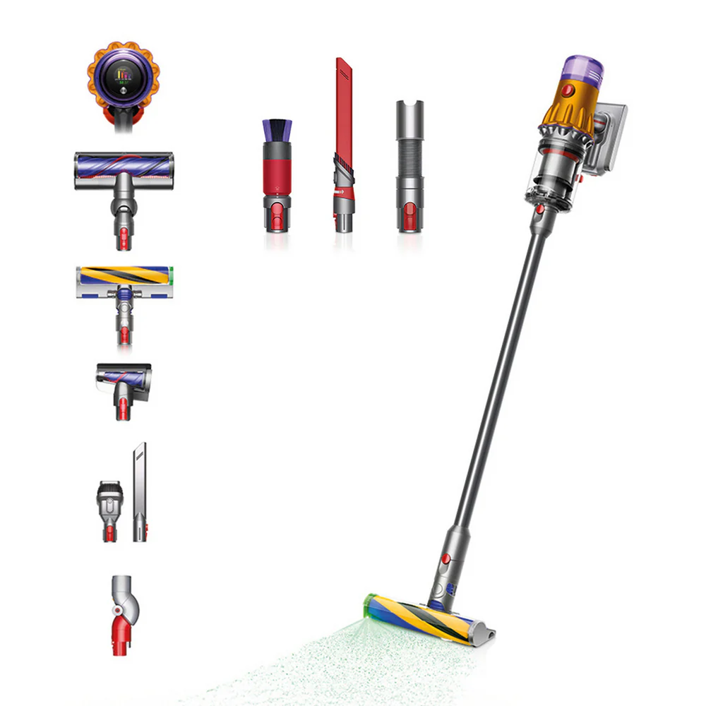 2026 Dyson V12 Detect Slim Absolute Cordless Vacuum Cleaner with Detail Cleaning Accessory Kit Yellow Nickel V12-2023KIT