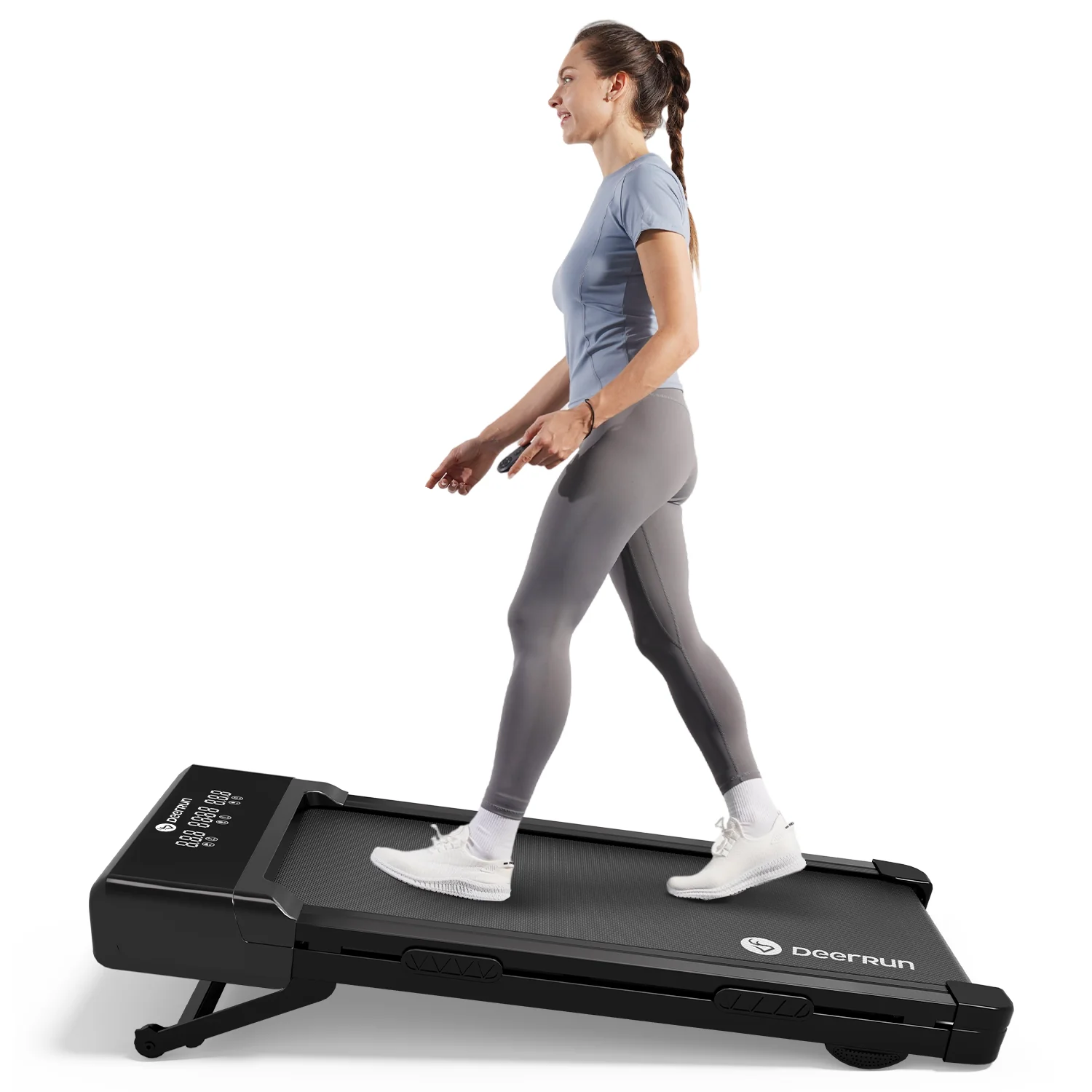 2026 DeerRun Z10 12% Auto Incline Smart Walking Pad Treadmill with remote control