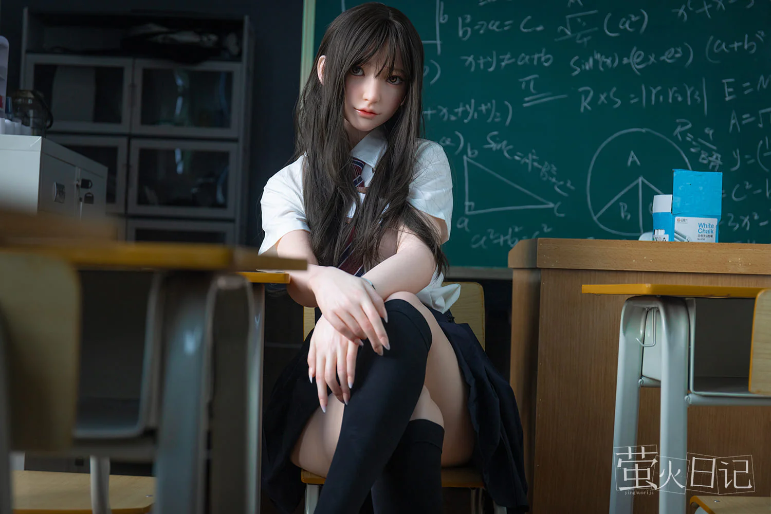 sex doll RC5ft5 / 165cm Long Black Hair Movable Jaw Silicone Sex Doll - Firefly Diary Doll: Lian - R C