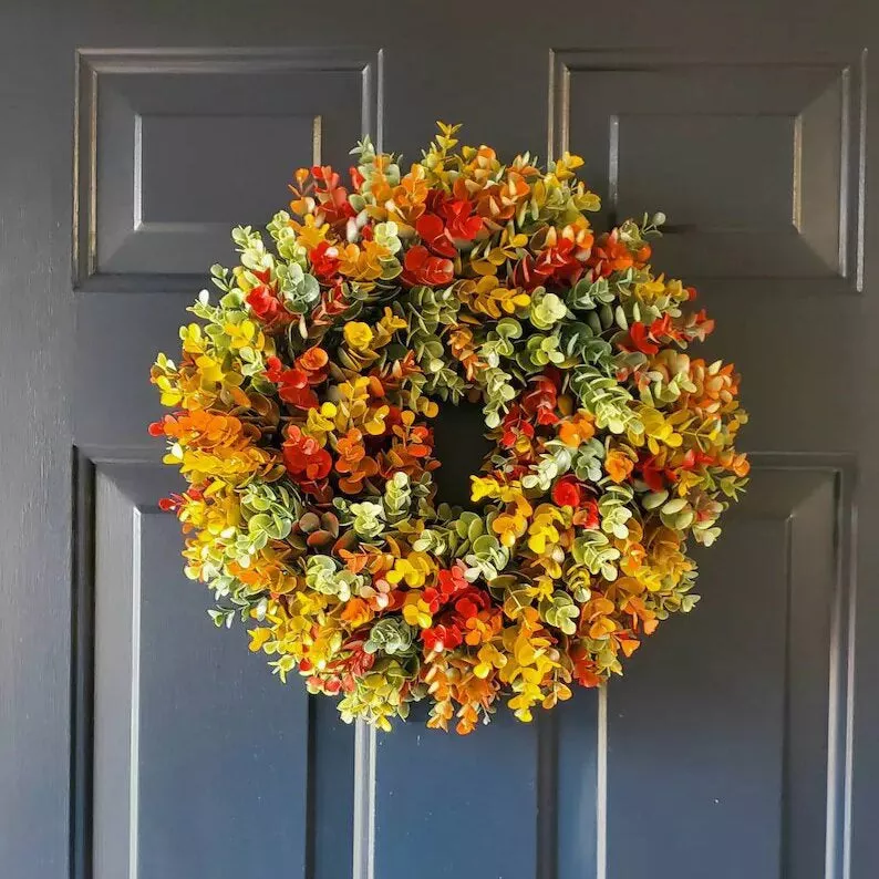 Fall Eucalyptus Farmhouse Wreath