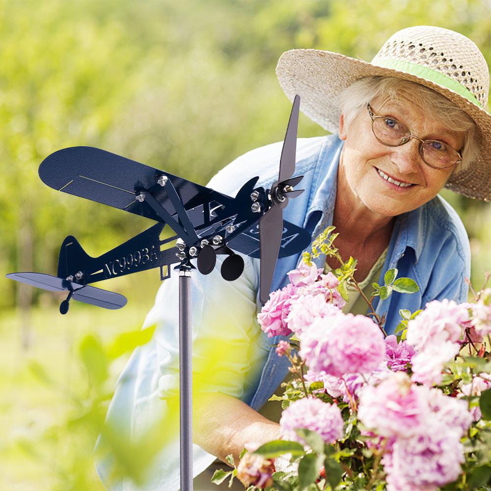 Metal Airplane Weathervane 3D Piper J3 Cub Wind Spinner Best Gift