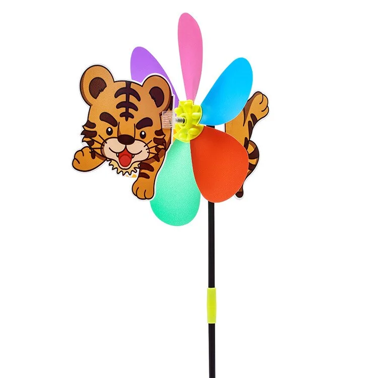Cartoon 3D Large Animal Bee Six Colors Three-dimensional Windmill Wind Spinner Whirligig Yard Garden Decor