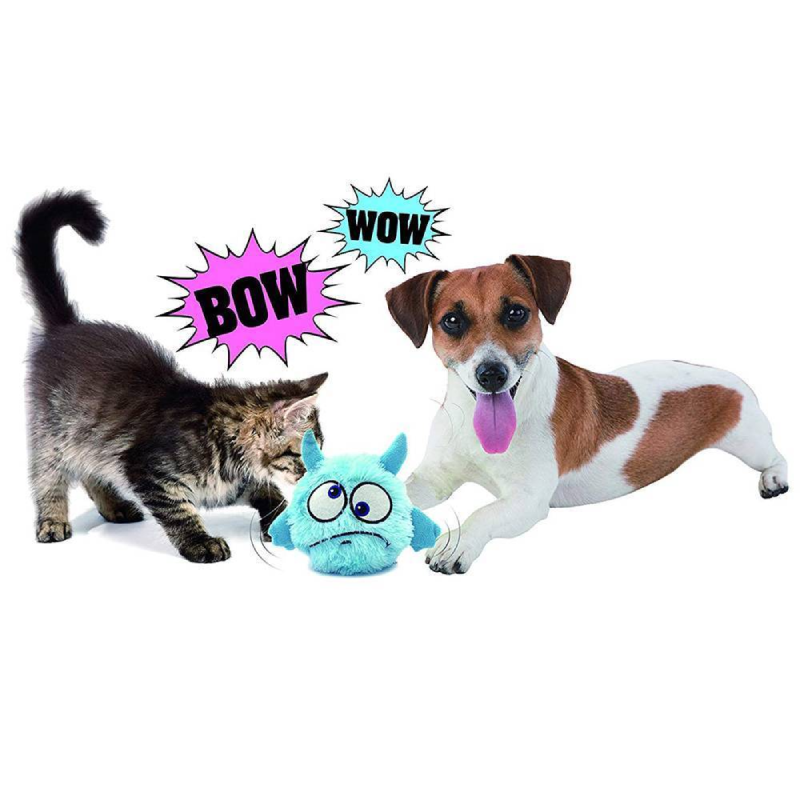 Dog Interactive Toy Plush Giggle Ball Shake Squeak Crazy Bouncer Ball for Exercise