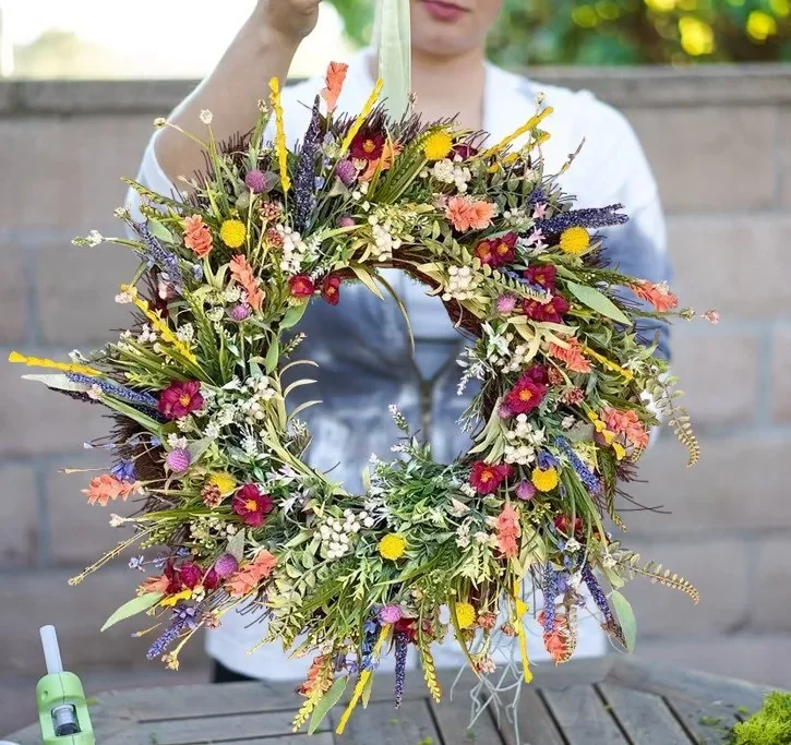 Texas Wildflower wreath-wreaths for front door