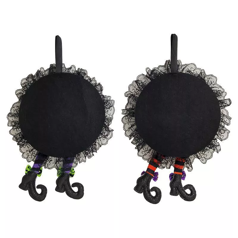 Halloween Witch Legs Wreath