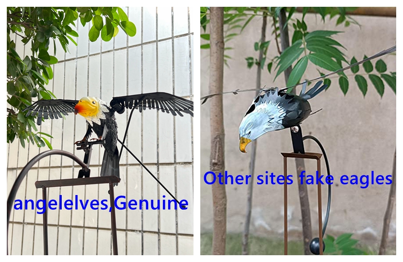 Metal Kinetic Owl Outdoor Decorative Garden Art Outdoor Garden Pile Ornament