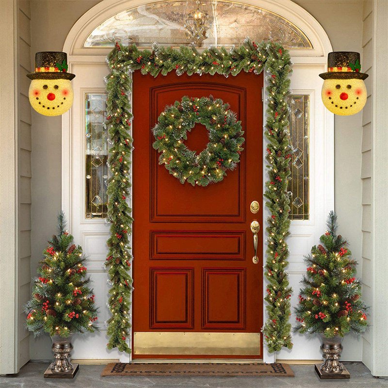 Christmas Snowman Porch Light Cover New Year