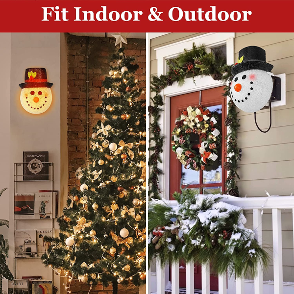 Christmas porch lampshade 2 pieces, Santa Claus lampshade outdoor Christmas decorations