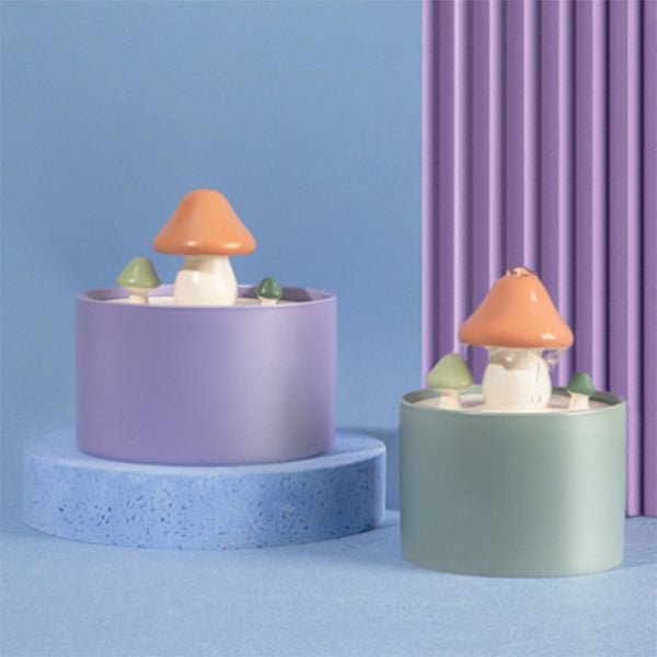 Mushroom Ceramic Pet Water Fountain
