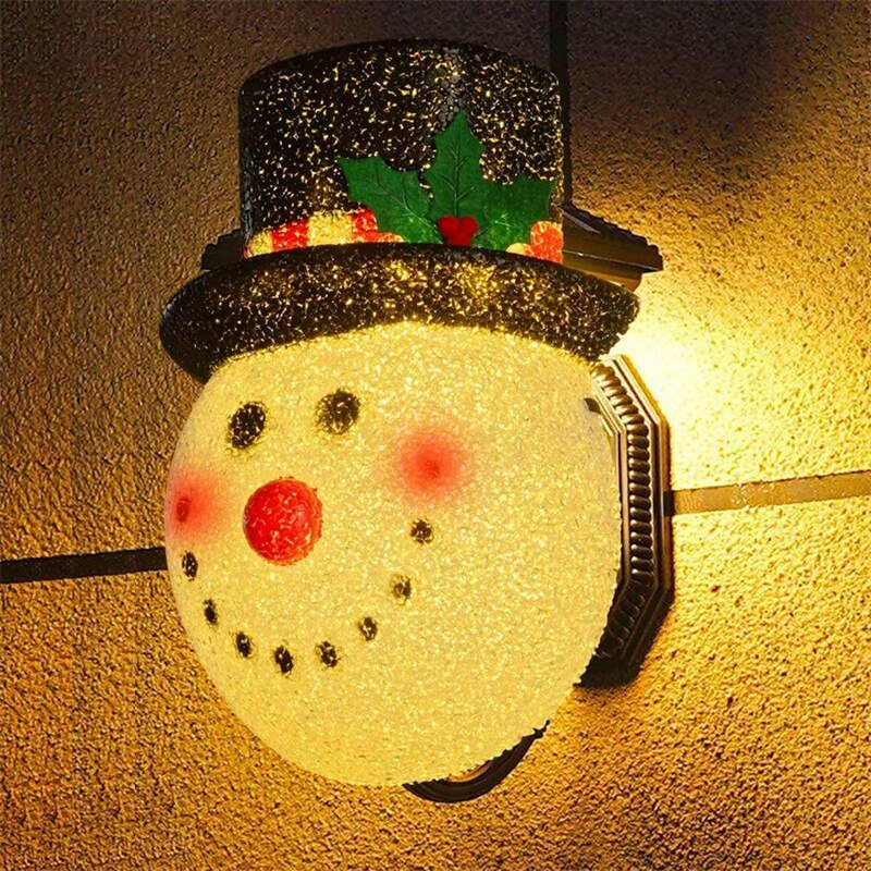 Christmas Snowman Porch Light Cover New Year