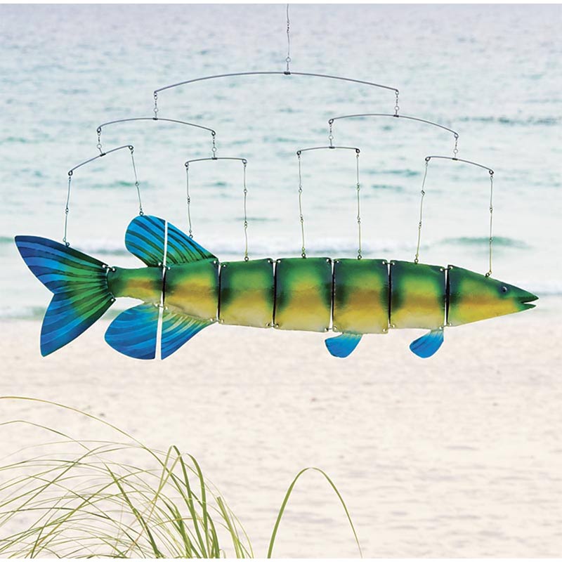 Metal Craft Tropical Fish Art Wind Chime Hanging Ornament