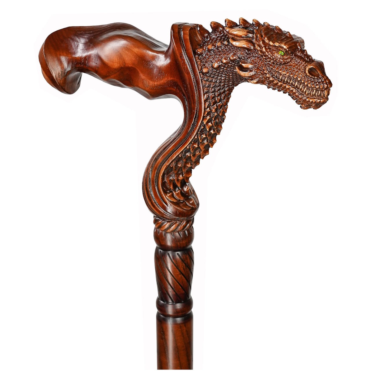Dragon Cane wooden walking stick