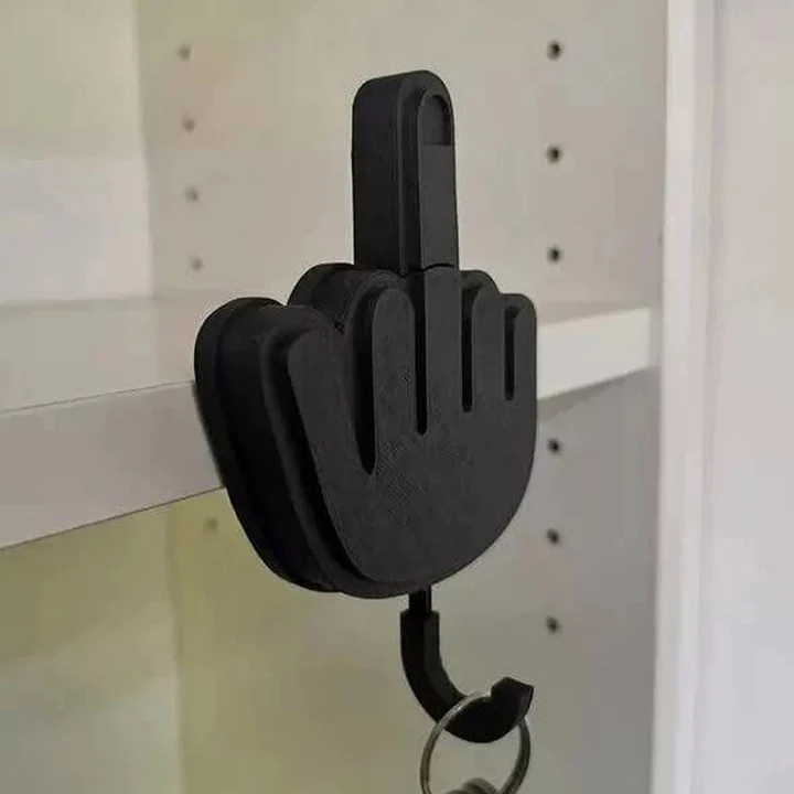 Middle Finger Key Holder (Pop ups when hang keys)