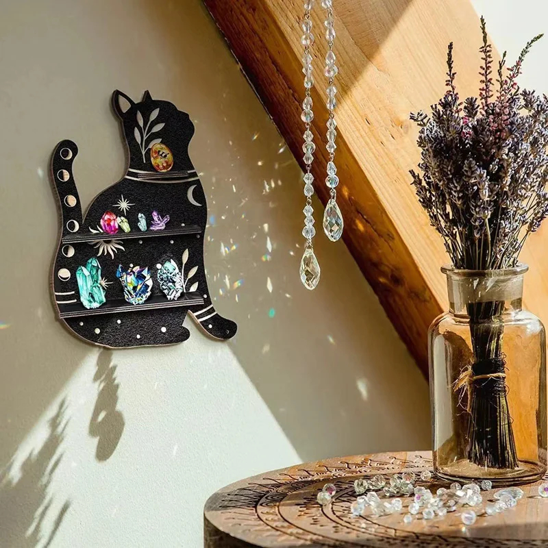 Cat Wall Crystal Shelf