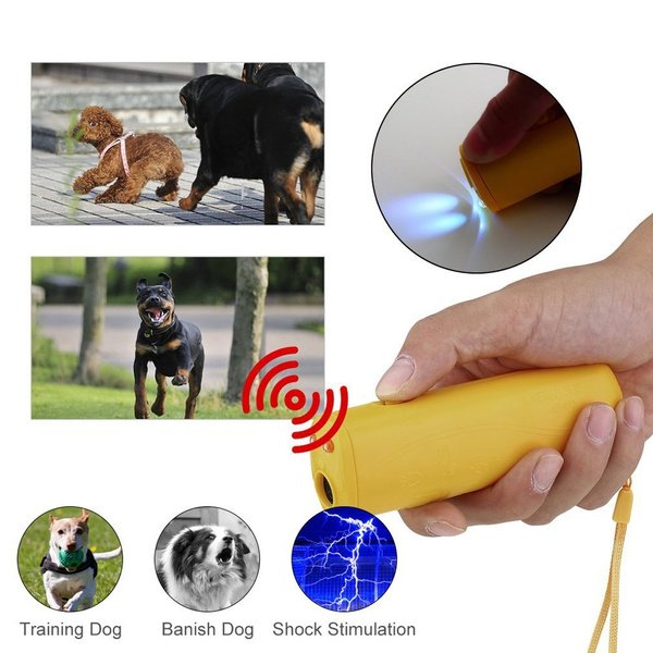 Pet Dog Repeller Anti Barking Stop Bark Training Device Trainer LED Ultrasonic 3 in 1 - Ultrasonic Dog Chaser and Training Device || Dog Training Device