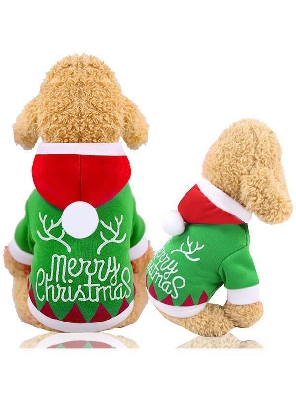 Merry Christmas Hoodie Puppy Costumes
