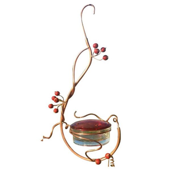 Red Berries Hummingbird Feeder, copper hummingbird swing