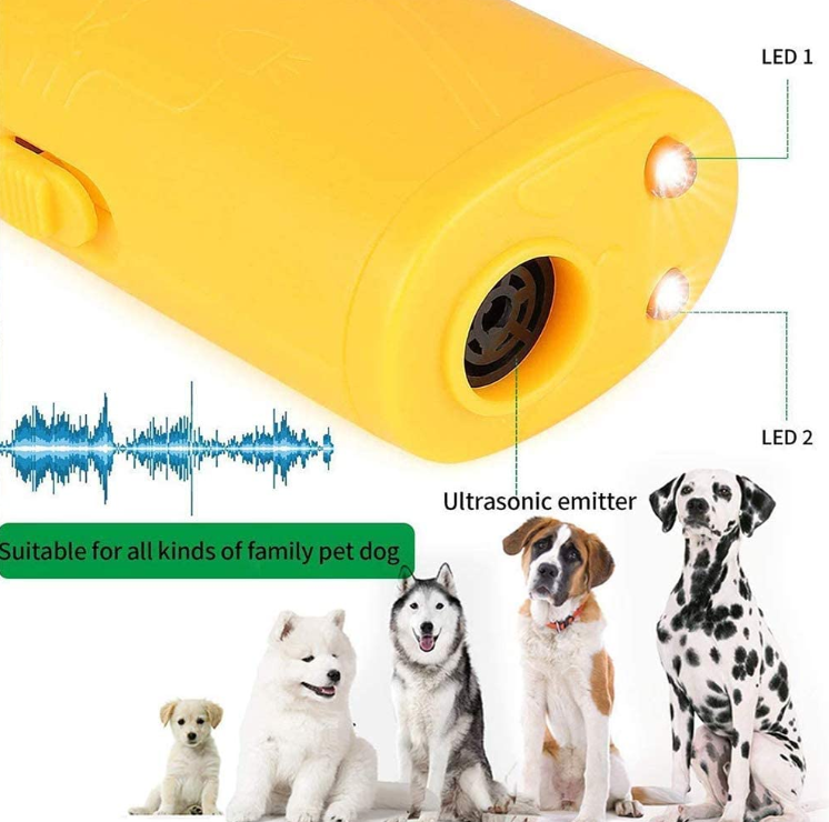 Pet Dog Repeller Anti Barking Stop Bark Training Device Trainer LED Ultrasonic 3 in 1 - Ultrasonic Dog Chaser and Training Device || Dog Training Device